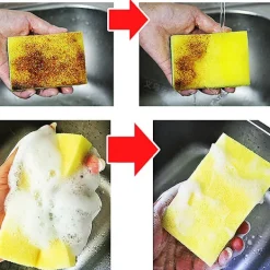 Hot 10 st köksvampar, dubbelsidig exfolierande svamp, mycket absorberande, lätt att torka och återanvändbar