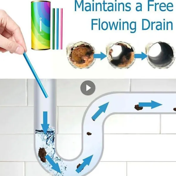 Hot 14 st Köksvask Avloppsrengöringsstavar Dekontaminering Toalett Badkar