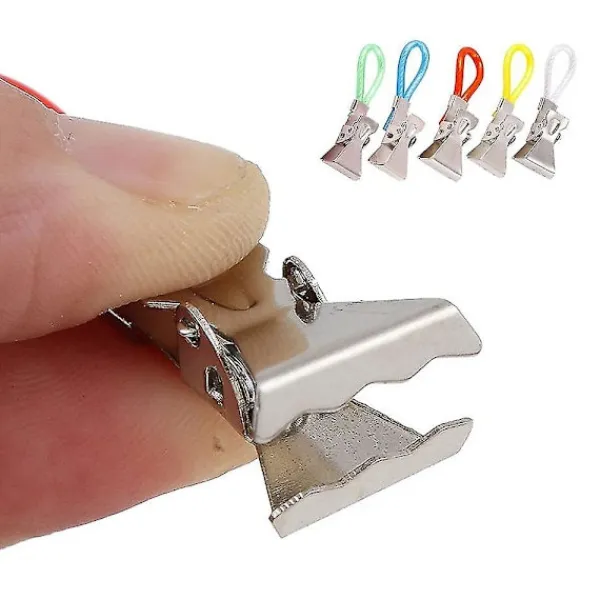 Outlet 15 st Klädnypor Hushåll Metall Färgglada Handduksklämmor på Krokar Öglor Handdukshängare Hängande Klädnypor Kök (5 Färger)