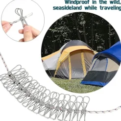 Best 60 st Klädnypor i Rostfritt Stål, Tvättklämmor, Klädstrecksnypor, Metallklämmor, Vindtäta Hängare, Silver, Stark Elasticitet