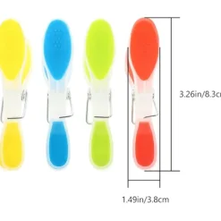 Discount 90 st Klädtorkklämmor, Starka Klädnypor, Vindtåliga Klädnypor, Extra Stora, Halksäkra, Ergonomiska, Mjuka Gummigrepp, 4 Färger | Fyndiq Blue, Orange, Green, Red