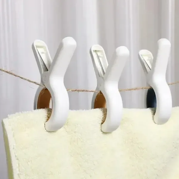 Hot 6 st Klämmor Handduk Strand Kläder Klämmor Stol Klämma Hängande Plaststolar Stora Tvätt Torkpinnar Täcke Klädnypor Poolhållare 6Pcs Blue