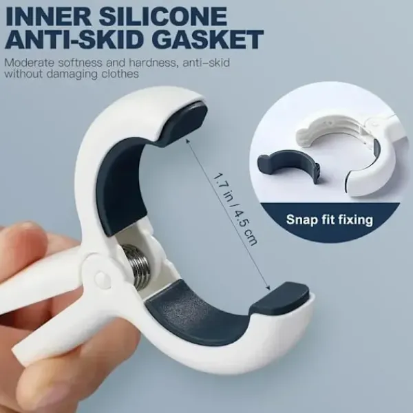 Hot 6 st Klämmor Handduk Strand Kläder Klämmor Stol Klämma Hängande Plaststolar Stora Tvätt Torkpinnar Täcke Klädnypor Poolhållare 6Pcs Blue