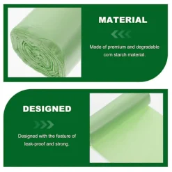 100 st Komposterbara Soppåsar Kompostpåsar Klassificerade Soppåsar Majsstärkelsepåsar för Hem Kökskontor 50X60CM (Ljus