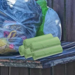 100 st Komposterbara Soppåsar Kompostpåsar Klassificerade Soppåsar Majsstärkelsepåsar för Hem Kökskontor 50X60CM (Ljus