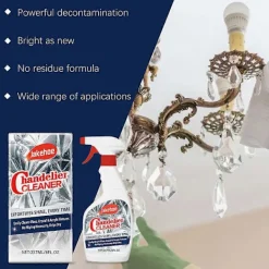 Clearance 3 st Kronljuskrona Rengöring Dropptork Spray Kraftfull Kristallrengöring för Kronljuskrona Icke-randig Glasrengöring Vätska