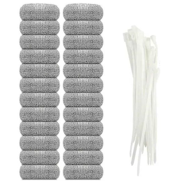 20 st luddfilter tvättmaskin luddfilter fälla tvätt nät tvättmaskin slangfilter med 20 st kabelband 24pcs