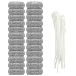 20 st luddfilter tvättmaskin luddfilter fälla tvätt nät tvättmaskin slangfilter med 20 st kabelband 24pcs