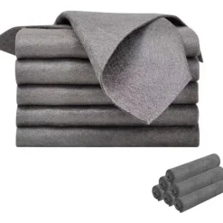 New 5 st Magic Rengöringsdukar, Förtjockad Magic Rengöringsduk Strimmig, Återanvändbar Magic Trasa för Alla Ändamål, Glasstädduk (30 * 30 cm)