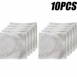 Online 10 st Magisk Disktrasor Silvertråd Rengöring Kökstrasa Förtjockad Mikrofiber Tvätthandduk Inbyggd Svamp Ståltråd Boll Trasa 10PCs