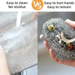 Outlet 50/3 st Magisk Rengöringsduk Enkelsidig Metall Ståltråd Trasor Kök Disk Gryta Disktrasa Handduk Rengöringsverktyg 10pcs Single Layer