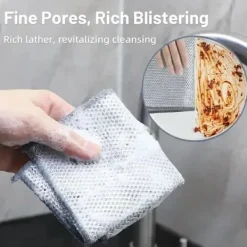 Outlet 50/3 st Magisk Rengöringsduk Enkelsidig Metall Ståltråd Trasor Kök Disk Gryta Disktrasa Handduk Rengöringsverktyg 10pcs Single Layer