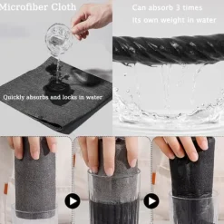 5 st Magisk Rengöringsduk, Tjockare Magisk Rengöringsduk Utan Ränder, Återanvändbar Magisk Duk för Allmänt Hushållsbruk, Glasrengöringsduk (30*30CM) | Fyndiq