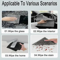Hot 5 st Magiska Rengöringsdukar, Förtjockade Stora Mikrofiber Glasrengöringsdukar, Magisk Rengöringsduk Utan Ränder