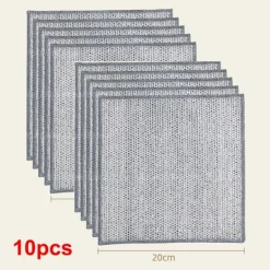 20/1 st Magiska rengöringsdukar i mikrofiber Disktrasor Silvertråd Kökstrasa Förtjockad Tvättduk Inbyggd Svamp Stålbollsduk 10PCS
