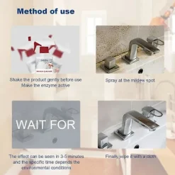 Best 1-3 st Mögelrengöringsskum, Mögel Deodorant Dekontamineringsspray, Mögelspray med skum 2pcs