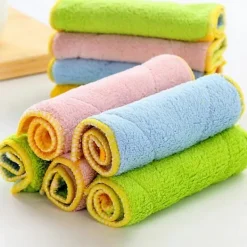 Best 5 st Mikrofiber Disktrasor Multipurpose Rengöringsdukar Dubbelsidiga Superabsorberande Köksdisktrasor (Blandade Färger)