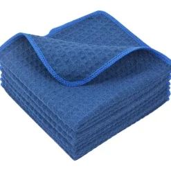 Outlet 6 st Mikrofiber Rengöringsdukar, Absorberande Återanvändbar Diskduk Luddfritt Tvättbar Kökstrasa (Mörkblå)