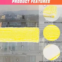Clearance 6 st Mikrofiberduk Fönsterdammsugare Ersättningsfönsterrengöringsdyna för Karcher WV2 WV5 H