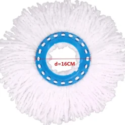 Discount 4 st mikrofibermopphuvuden, ersättningsrunda mopphuvuden 360 graders rotation för golvrengöring (diameter 16 cm)