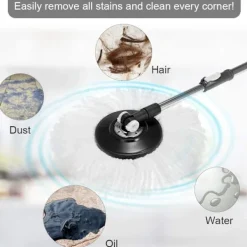 Discount 4 st mikrofibermopphuvuden, mopphuvuden, runda ersättningsmopphuvuden 360 Rot