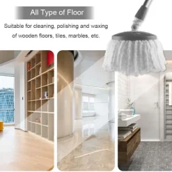 Discount 4 st mikrofibermopphuvuden, mopphuvuden, runda ersättningsmopphuvuden 360 Rot