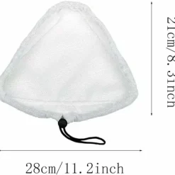 Outlet 4 st mikrofiberångmoppdynor, ångrengöringsdynor, tvättbara tygersättningsplattor, ångmopphuvud för rengöring av laminat, kakel, marmor (vit)