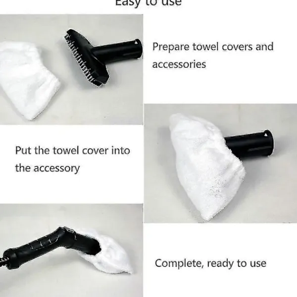 Outlet 4 st Mikrofiberöverdrag för handmunstycke Kärcher ångtvätt