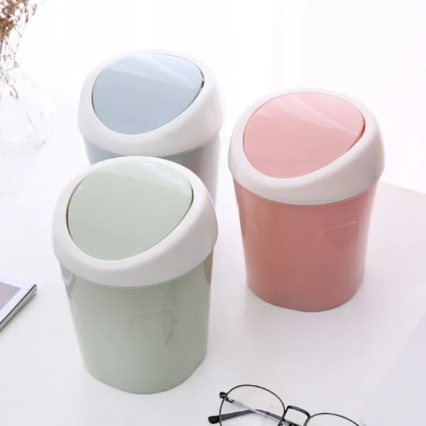 New 3 st Mini plastskräpbehållare, liten skrivbordsbehållare
