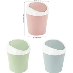 New 3 st Mini plastskräpbehållare, liten skrivbordsbehållare