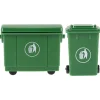 New 2 st Mini Soptunna Modell Dockhus Avfallsbehållare Miniatyr Sortering Soptunna Modell