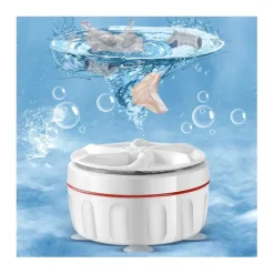 Clearance 3 st Mini Tvätmaskin Usb Tvåvägs Rotations Turbin Bärbar Tvätmaskin För Strumpor Underkläder