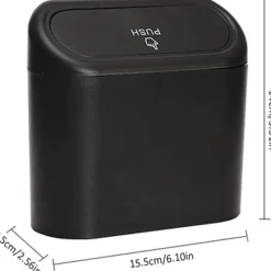 Hot 2 st Mini-soptunnor, Multifunktionell Bil-soptunna med lock - Vattentät Soptunna kan användas för Hem, Kontor, Kök, Vardagsrum, Mini-förvaring