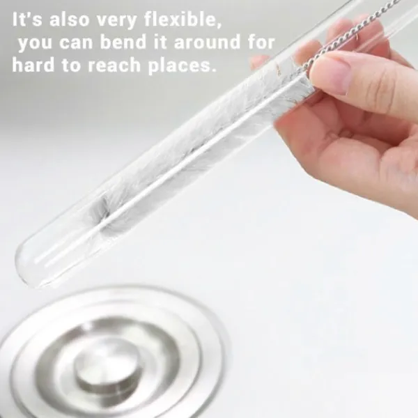 Online 10 st 10mm Dia Kemi Provrör Flaska Nylon Tvättborste Verktyg Vit White Silver Tone