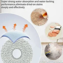 Clearance 4 st Moppdukar kompatibla med Ecovacs Deebot X2 / X2 Omni / X2 Pro / DEX86 Reservdelar Tillbehör