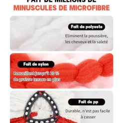 Discount Xuigort 3 st mopprefill för mopphuvuden kompatibla med Vileda Turbo EasyWring och Clean - Enstaka mikrofibermoppbyte med fransar för Vileda