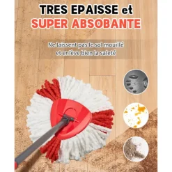 Discount Xuigort 3 st mopprefill för mopphuvuden kompatibla med Vileda Turbo EasyWring och Clean - Enstaka mikrofibermoppbyte med fransar för Vileda