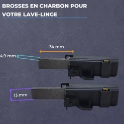 Hot 2 st Motor kol för tvättmaskiner och torktumlare I Kolborstar 4006020152 Set om 2 reservdelar för AEG Privileg Electrolux Quelle I SO