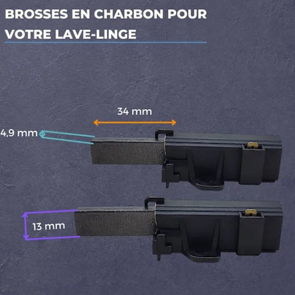 Hot 2 st Motor kol för tvättmaskiner och torktumlare I Kolborstar 4006020152 Set om 2 reservdelar för AEG Privileg Electrolux Quelle I SO