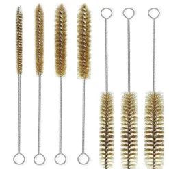 New 7 st Mässingsborstar för Rör, Flaskborstar, Stålborstar för Rengöring, Piprensare