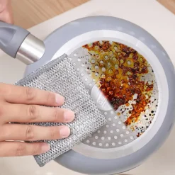 Best 10 st Multifunktionella Disktrasor av Ståltråd, Metallrengöringsduk för Vått och Torrt Single layer: 30CM X 30CM