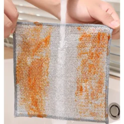 Best 10 st Multifunktionella Disktrasor av Ståltråd, Metallrengöringsduk för Vått och Torrt Single layer: 30CM X 30CM