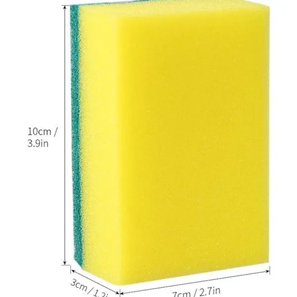 Hot 20 st Multifunktionella Dubbelsidiga Svampskrubbkuddar - Diskmaskin