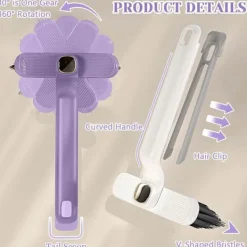 2 st multifunktionella roterande springrengöringsborstar, 360 graders rengöringsborste utan döda hörn, hushållsborste med hårda borst för springor