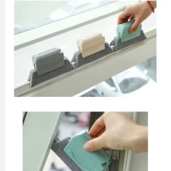 Discount 4 st multifunktionella spårborstar fönster spår rengöringsborste för dörrfönster glidbanor badrumsfönster spår (beige)