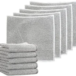 Outlet 10 st multifunktionella tråddisktrasor för vått och torrt, gjutjärnsrengörare disktrasor, 100% nya