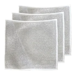 Outlet 10 st multifunktionella tråddisktrasor för vått och torrt, gjutjärnsrengörare disktrasor, 100% nya