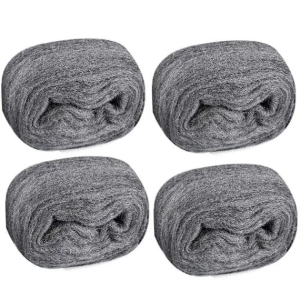4 st Mus Stålull, 0000 Fin Stålull för Kontroll av Musull för Tätning