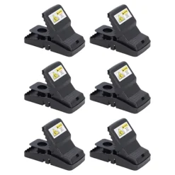 Discount 6 st musfällor Plastmaterial Hög känslighet beröringsfri design Säker Återanvändbar råttfångare