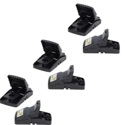 Discount 6 st musfällor Plastmaterial Hög känslighet beröringsfri design Säker Återanvändbar råttfångare